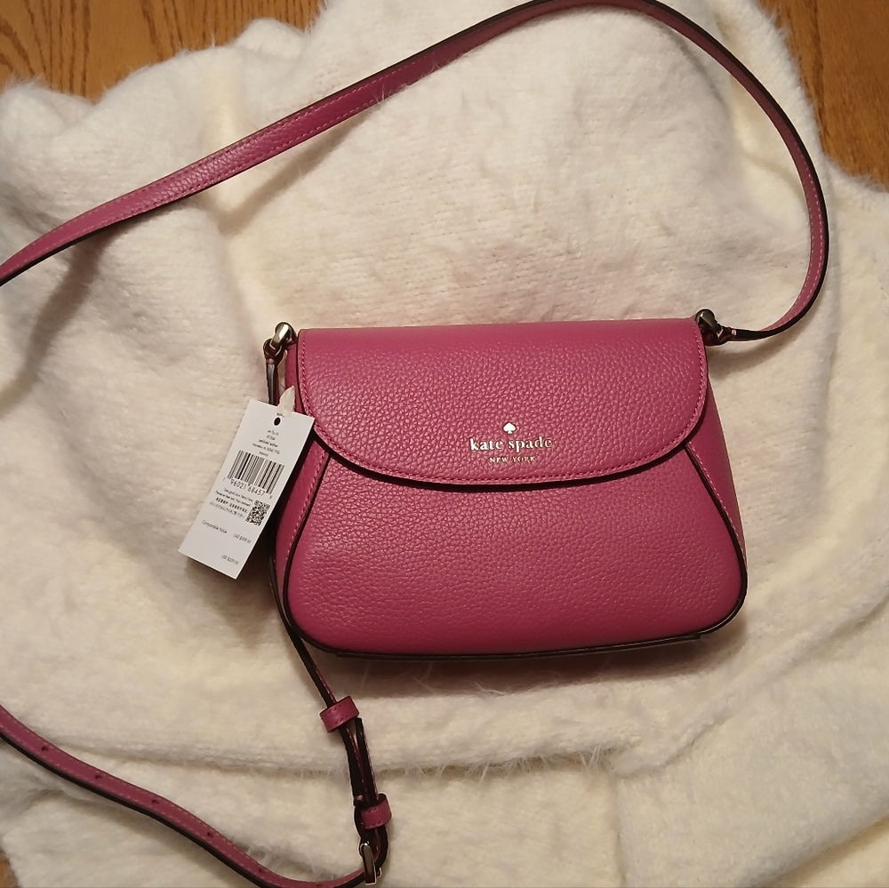 Kate Spade NWT Monica Small Flap, Vibrant Pink Crossbody Bag